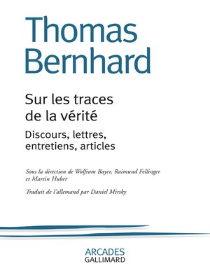 cover image of Sur les traces de la vérité